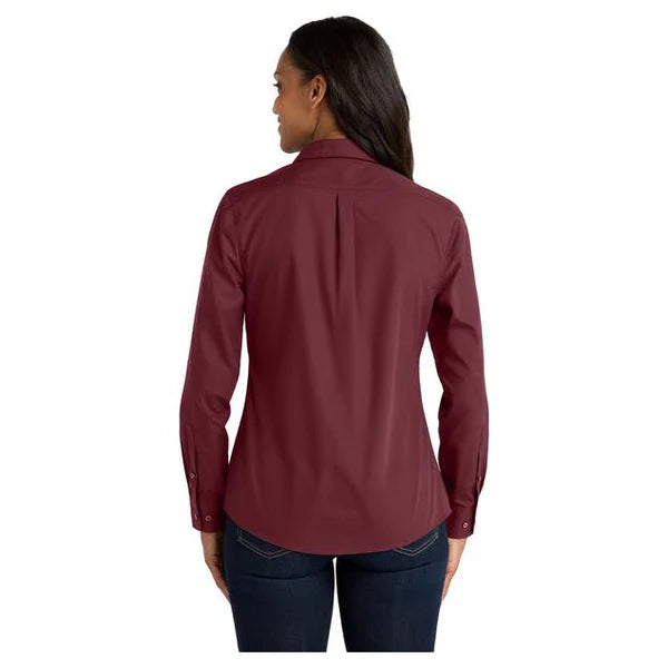 Port Authority® Women's Long Sleeve Carefree Poplin Shirt