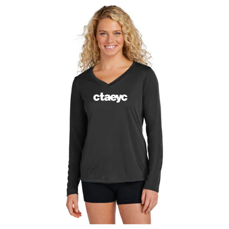 Sport-Tek® Women's Long Sleeve PosiCharge® Competitor™ V-Neck Tee